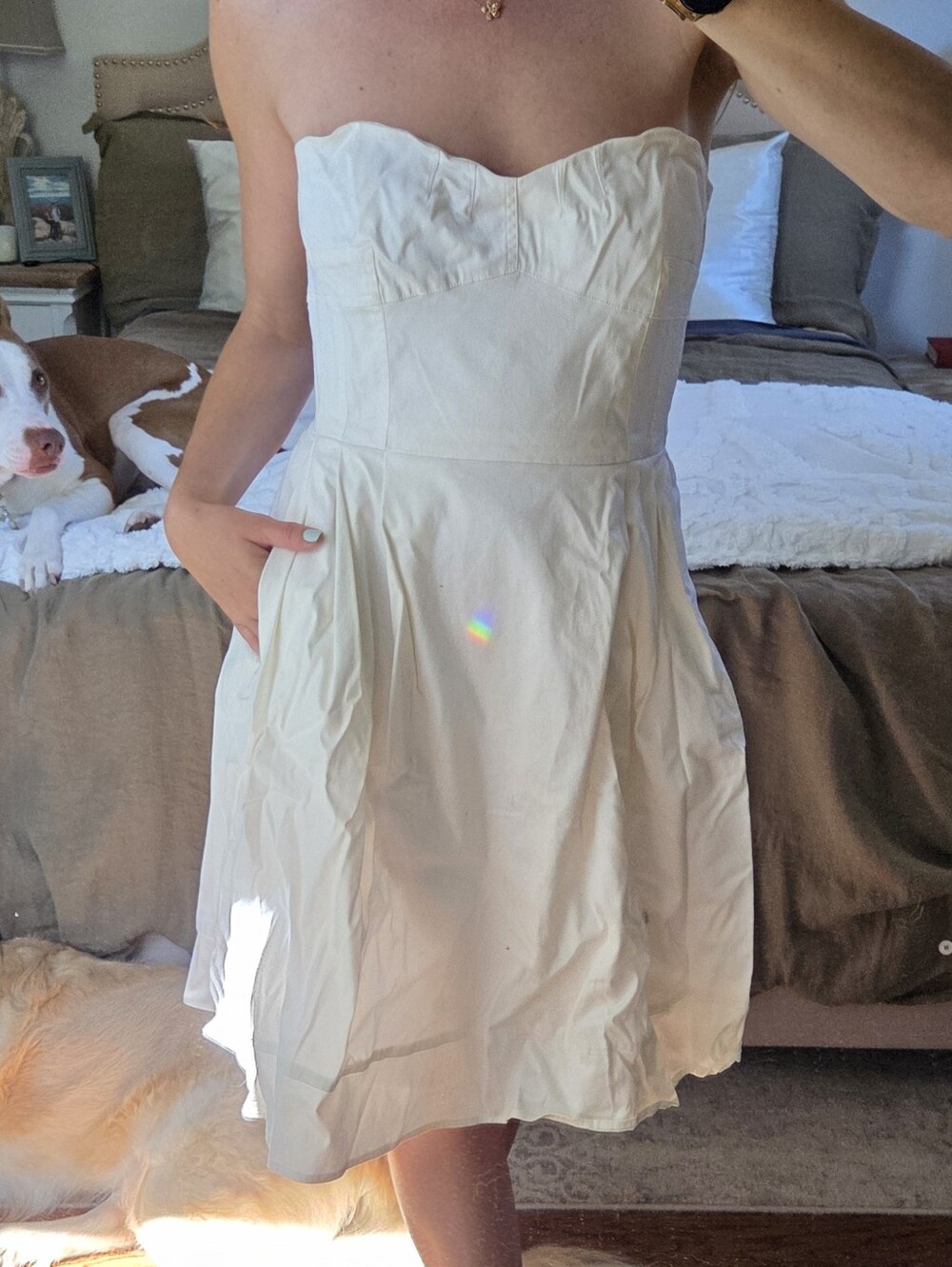 Calvin Klein strapless dress